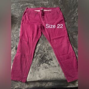 Maurices Deep Red Skinny Jeans